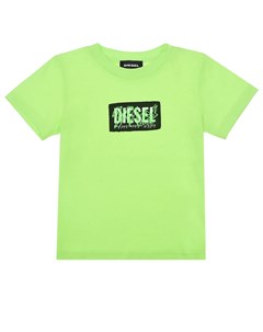 Салатовая футболка с логотипом Braves Diesel