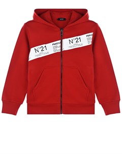 Красная спортивная куртка с белой полосой No21