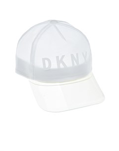 Белая бейсболка с прозрачным козырьком Dkny