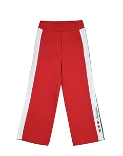 Красные спортивные брюки с лампасами Monnalisa