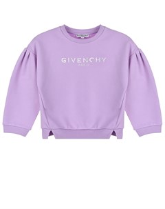 Лиловый свитшот с серебристым логотипом Givenchy