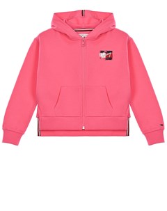 Розовая спортивная куртка с логотипом Tommy hilfiger