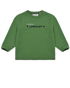 Зеленый свитшот с вышивкой Little Winner Sanetta fiftyseven