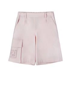 Розовые широкие шорты Fendi
