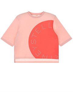 Розовая футболка укороченной длины Stella mccartney