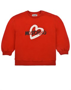 Красный свитшот с логотипом Moschino