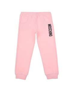Розовые спортивные брюки с логотипом Moschino