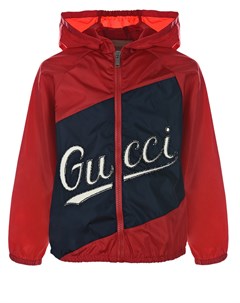 Красная ветровка с синей вставкой Gucci