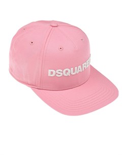 Розовая бейсболка с белым логотипом Dsquared2
