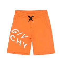 Оранжевые шорты с поясом на кулиске Givenchy