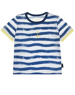 Хлопковая футболка с морским принтом Sanetta kidswear