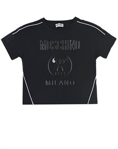 Черная футболка с логотипом Moschino