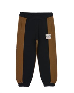 Спортивные брюки с коричневыми лампасами No21