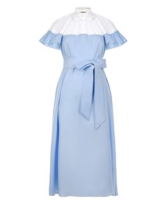 Голубое платье с поясом Vivetta