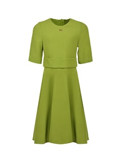 Зеленое платье с короткими рукавами Dolce&gabbana