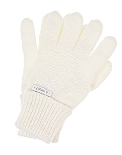 Белые перчатки из шерсти Il trenino