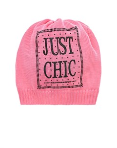 Розовая шапка с принтом Just Chic Catya