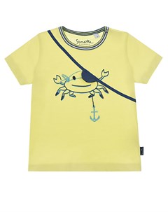 Желтая футболка с аппликацией пират Sanetta kidswear