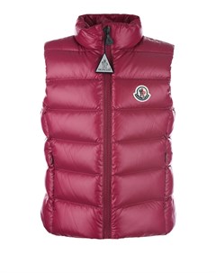 Стеганый жилет винного цвета Moncler