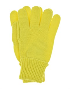 Неоново желтые перчатки из шерсти Il trenino