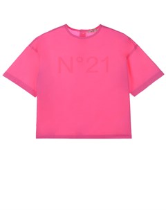 Розовая футболка на пуговицах No21
