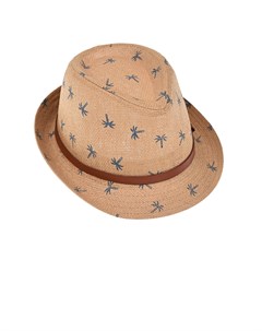 Бежевая шляпа с принтом пальмы Maximo