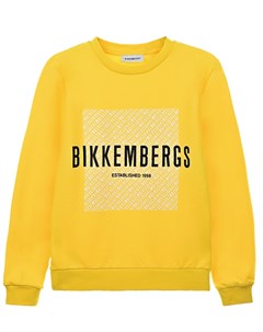 Желтый свитшот с логотипом детский Bikkembergs