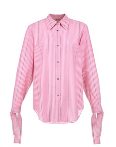 Розовая рубашка в полоску No21