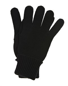 Черные перчатки из шерсти Il trenino