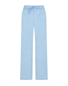 Голубые брюки с поясом на кулиске 120% lino