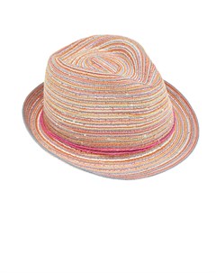 Розовая шляпа разноцветного плетения Maximo