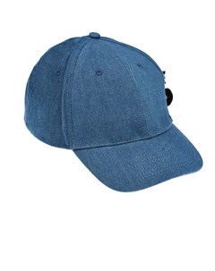 Синяя джинсовая кепка с аппликациями Regina