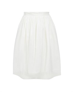 Белая юбка с поясом резинкой Fendi