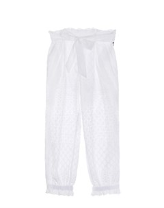 Белые брюки с шитьем Monnalisa
