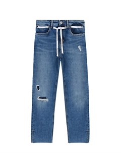 Голубые джинсы с белым шнурком детские Calvin klein