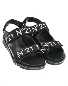 Черные сандалии с логотипом детские №21