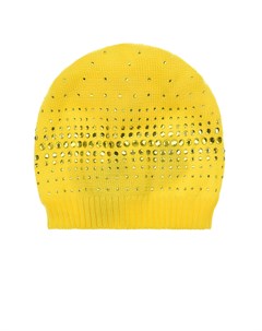 Желтая шапка со стразами Catya