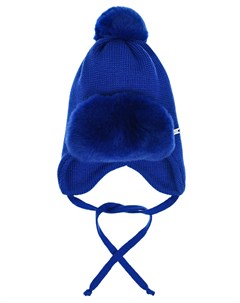 Синяя шапка с меховым отворотом Il trenino