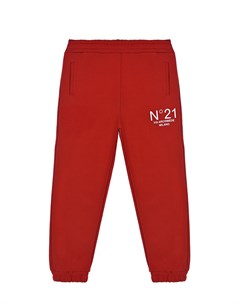 Красные спортивные брюки с логотипом No21