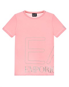 Розовая футболка с логотипом Emporio armani