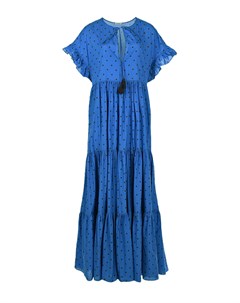 Синее платье в черный горошек Parosh