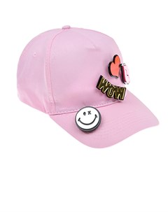 Розовая кепка с патчем WOW Regina