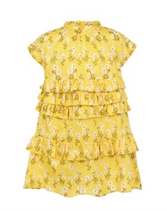 Желтое платье с оборками No21
