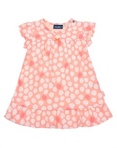 Платье персикового цвета с принтом в горошек Sanetta kidswear