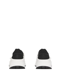 Черно белые комбинированные кроссовки Burberry