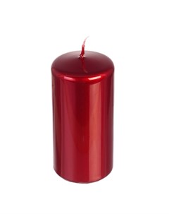 Свеча классическая 12 см металлик красный Adpal