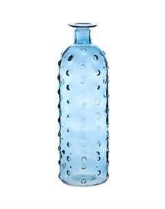 Ваза стеклянная Bottle Bubble голубая 9х26 см Hakbijl glass