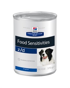 Prescription Diet z d Food Sensitivities Влажный лечебный корм для собак при заболеваниях кожи и алл Hill`s