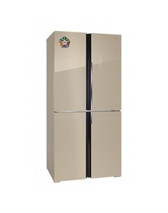 Холодильник RFQ 490DX NFGY бежевый металлопласт Hiberg