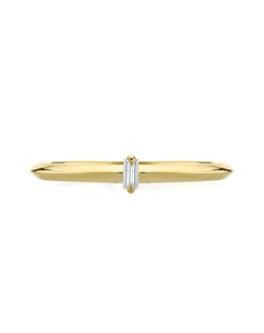 Кольцо Knife Edge из желтого золота с бриллиантами Lizzie mandler fine jewelry